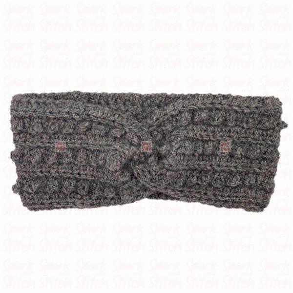 Twisted Picot Headband · Medium Gray