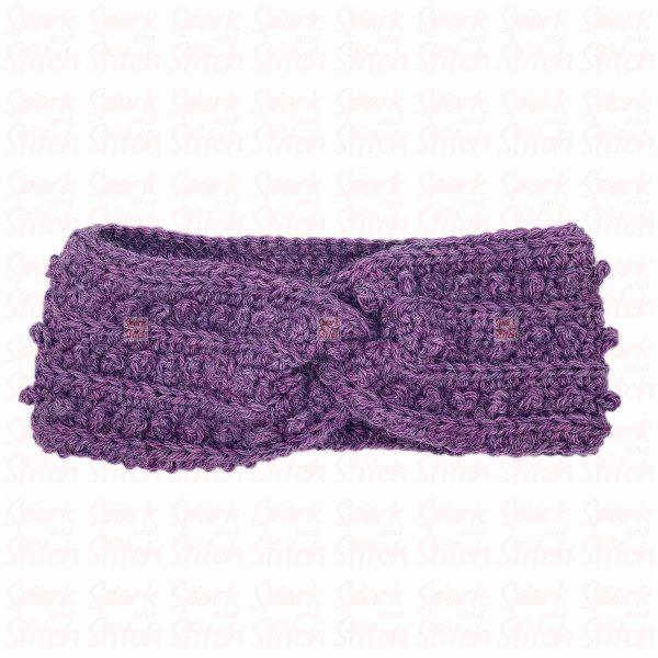 Twisted Picot Headband · Purple